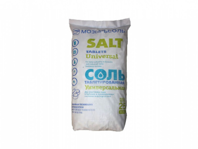Соль таблетированная NaCl, (25кг) Тульская Соль