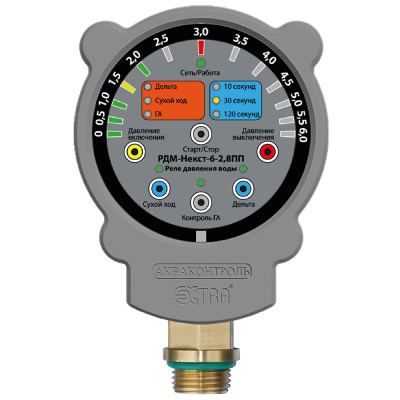 Реле давления воды монтажника электронное Extra Акваконтроль РДМ-Некст-6-2.8ПП (2,8 кВт; G1/2"; 5%)