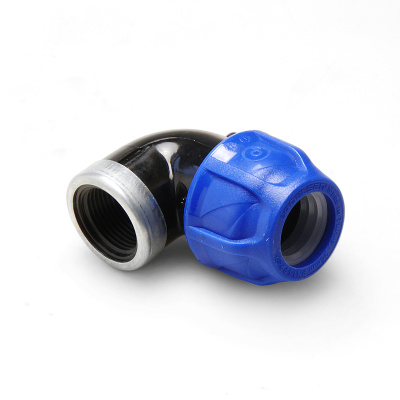 Обжим. ПЭ Отвод комб. Вр 32х1 усиленный оцинк. кольцом Poelsan